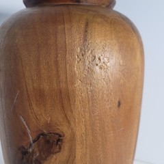 Hearth and Hand solid wood vase set without glass inserts. Segmented wood design