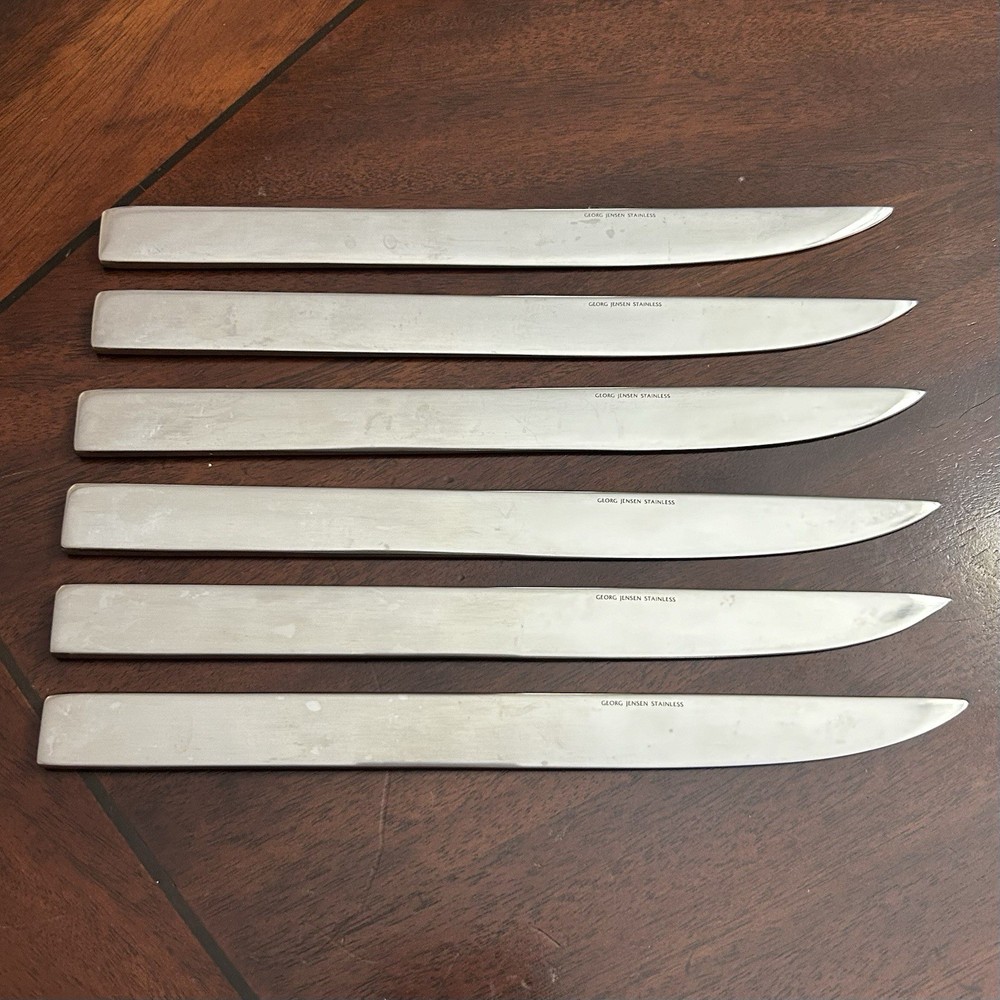 Georg Jensen Jean Nouvel Stainless Steel Dinner Knife Set 6 Pieces 3360014