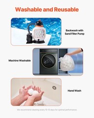 Pool Filter Balls For Sand Filter Pump 1.5 Lbs Reusable For Swimming Pool