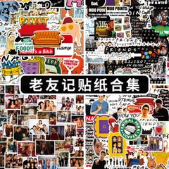 100Pcs Cartoon Friends Sticker for Adults Teens Girls Scrapbooking Water Bottles