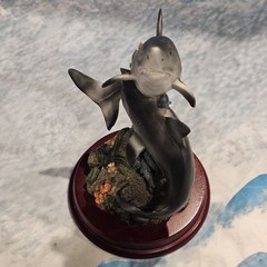 Shark Resin Figurine Statue Ocean Beach Nautical Decor Sculpture 9″ Tall