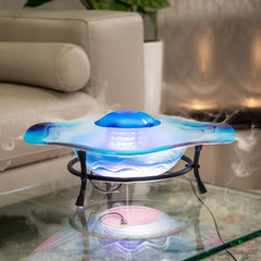 8 In. H Tabletop Mist Fountain W/12 Color-Changing LED Lights and Inline Control