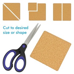 Self-Adhesive Cork Squares 4×4 Inches Cork Backing Sheets Cork Tiles Coasters
