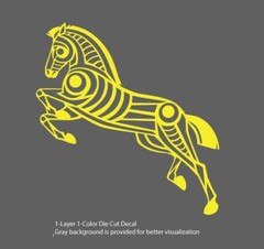 Animals – Iron Stallion Galloping Horse Mustang Decal 6Yrs Outdoor Vinyl Sticker