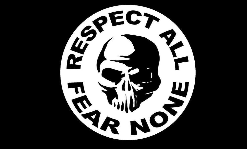 Respect All Fear None Skull Decal car truck window vinyl decals sticker graphic