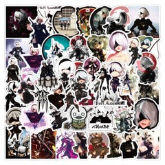 100Pcs NieR:Automata Game Sticker for Teens Girls Water Bottles Waterproof