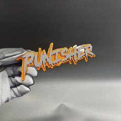 1x PUNISHER Custom Text 3D Acrylic Car Emblem Badge Multicolor Fender Decal