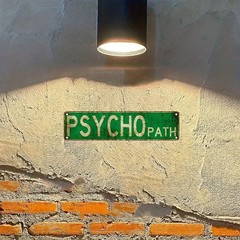 NEW 4×12 Flat 2D Funny Clever Distressed «PSYCHO PATH» Wooden Street Sign.
