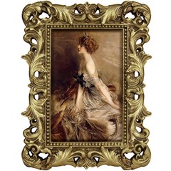 4×6 Gold Picture Frame Antique Ornate Vintage with Glass Front, Baroque Victo…