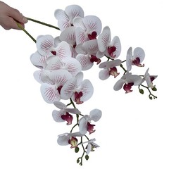 9 Heads Artificial Phalaenopsis Flowers 4 Pcs Artificial Orchid Flowers 42 in…