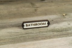 Bathroom Door Sign, Office, Plaque, Vintage Style, Railway, Retro, Bathroom
