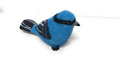 Set of 3 beautiful Masked Blue Birds, small size 3″ tall x 4″ long x 2″ wide