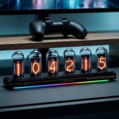 Nixie Tube Clock WiFi SYNC 12/24H No Assembly Required A Retro Gift for Friends