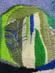 Vintage Beautiful Hand Woven European Signed KIA Wool Weaving Tapestry Kilim