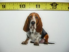 BASSETT HOUND DOG SMALL STICKER DECAL PET COLORFUL BEST FRIEND FUNNY