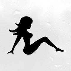 Mudflap Girl – Vinyl Sticker – Trucker Woman Silhouette Lady 4×4 – Die Cut Decal