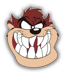 Looney Tunes Cartoon Taz Sticker Bumper Decal – »SIZES»
