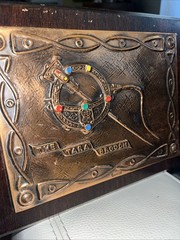 VTG 8”x10” Irish Handmade Copper Sign Plaque «The Tara Brooch” W/Label Rathbanna