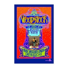 Woodstock 1969 Poster Festival Poster 24” x 36”, One Size, white