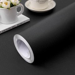 practicalWs 15.7 inch x 590.5 inch Solid Color Black Wallpaper Self Adhesive …