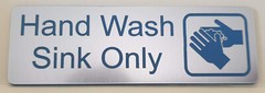 Hand Wash Sink Only Compliance Sign Plaque Signage Washing Hygiene Handwashing