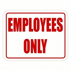 Employees Only Restricted Area Metal Sign For Factory Warehouse Office Entrance