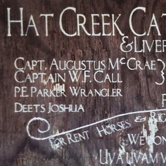 Hat Creek Cattle Company Wood Sign Lonesome Dove Replica Rustic Western 15×8
