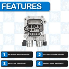 Wahparts Engine Variable Valve Timing VVT Solenoid Compatible with silvery