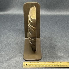 Old Pier 1 Imports Tiki Mask Metal Bookend Heavy Tribal Aztec SINGLE Gold