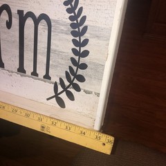 Black On White Farm Charm Sign