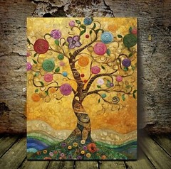 Canvas Wall Art TREE OF LIFE in the style of GUSTAV KLIMT 12 X 16 542
