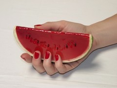 Artificial Watermelon Slice – Plastic Decorative Fruit Red Watermelons Fake