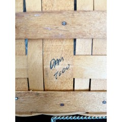 LONGABERGER Signed / 2000 Bread Basket Cracker Basket Handwoven Maple Wood USA