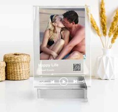 Custom LED Music Photo Plaque – Personalized Song Night Light Gift for Couples