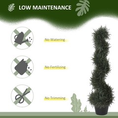 Easy-Care Spiral Artificial Cedar Tree 35.5in Height 7in Diameter