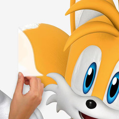 12-Piece Sonic the Hedgehog 42 In. X 35 In. Blue Sonic and Tails Wall Decals