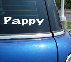 PAPPY DECAL STICKER FUNNY FAMILY LOVE CHILD PARENT FATHER DOOR WINDOW CAR TRUCK