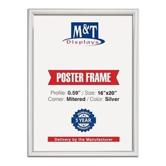Snap Poster Picture Photo Frame 16×20 Inch Black Aluminum Profile Sign Holder