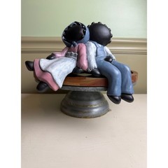 Vintage Clay Magic Ceramic Mold J-482 Friends Shelf Sitter | Folk Art Couple
