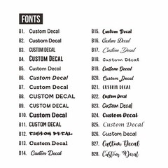 Custom Decals – Custom Vinyl Text Decals – Create Your Own Decals – Custom Decal