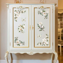 Rub on Transfer Sticker for Furniture Crafts Decor 6″X12″ White Magnolia Corner,