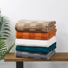 Luxury Fuzzy Leaf Pattern Faux Fur Throw Blanket Warm Cozy Blanket for Couch Bed