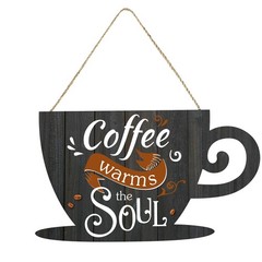 Jetec Coffee Bar Business Door Sign Wooden Wall Hanging Sign Rustic Farmhouse…