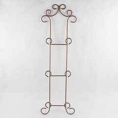 Metal Gold Wall Mount Vertical Plate Rack or Picture Holder