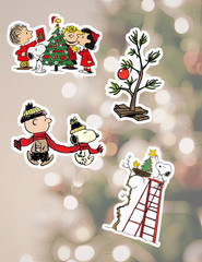 Charlie Brown Christmas 4pc Sticker Pack