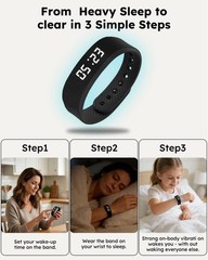 Vibrating Alarm Clock Watch for Heavy Sleepers, Silent Wake Up Bracelet & Sma…