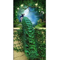 Green Peacock Canvas Painting Print Art Canvas Wall Art Canvas Poster Wall Decor