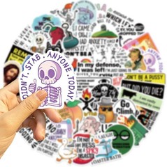 50PCS Funny Meme Stickers Adult Sarcastic Waterproof Vinyl Laptop Decals