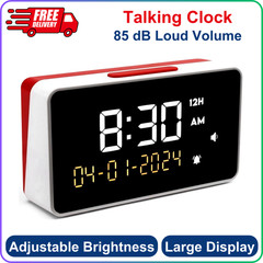 Talking Clock Extra Loud Time And Date – For Elderly, Dementia, Hearing/Visually