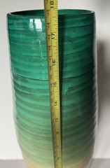 Bamboo Lacquered Colorful Floor/ Table Vase 17.5 X 6 Inches